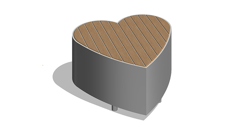 ♡木製(ハート)ベンチ♡ ハコベンSSハート ZKY-SS-HEART | ハコベン | ベンチ | 製品情報 | 風